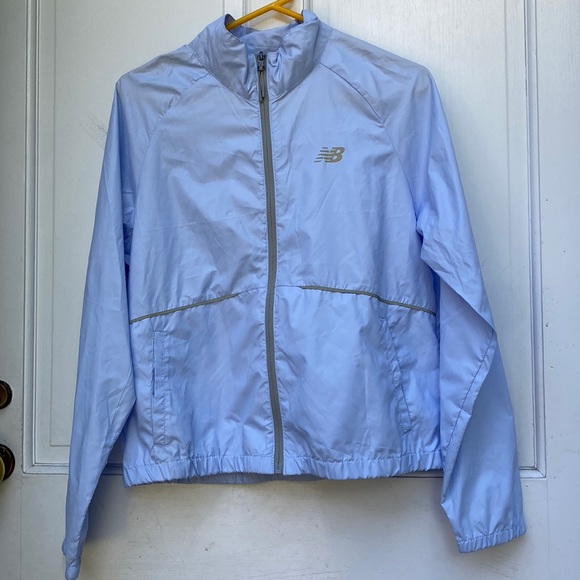 Periwinkle blue New Balance windbreaker women’s large - Picture 1 of 4